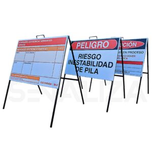 Atril tipo caballete Señalética Minera Industrial