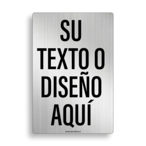 Letrero Vertical Fondo Metalizado