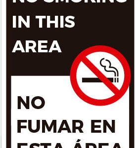 No Smoking in This Area No Fumar en esta Area