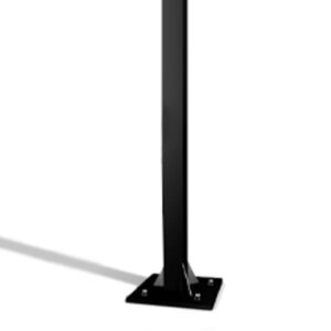 Poste para Señaléticas - Perfil Cuadrado con base para anclaje