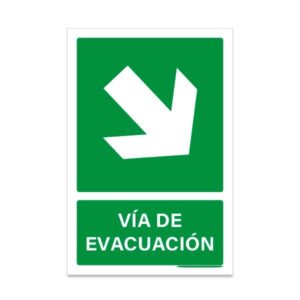 Vía de Evacuación Flecha Abajo Derecha
